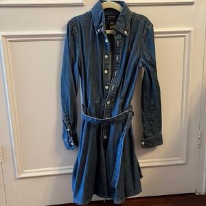 POLO RALPH LAUREN Girls’ Denim Belted Shirtdress
